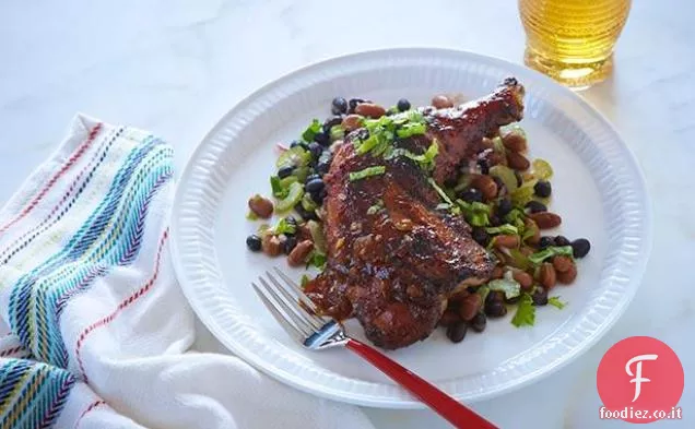 Cosce di pollo alla griglia con salsa cocktail Barbeque