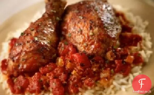Pollo stufato alla greca