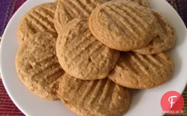 Biscotti al burro di arachidi integrali facili