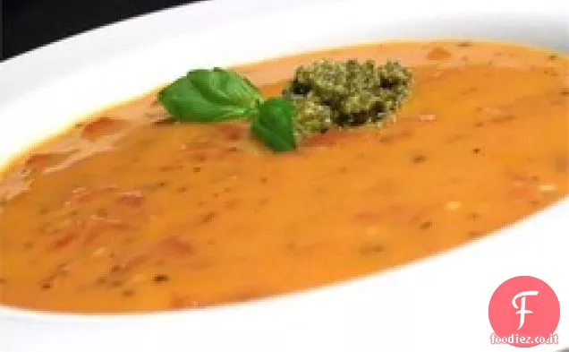 Crema di Zuppa di Pomodoro con Pesto