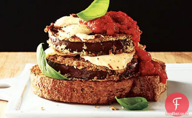 Panini di melanzane a faccia aperta