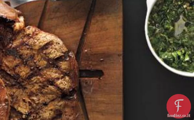 Bistecca alla griglia con salsa di capperi