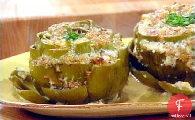 Carciofi ripieni interi Brasati al Vino Bianco