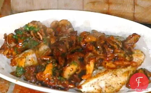 Cernia al Forno con Funghi Porcini: Cernia al Forno con Funghi Trifolati