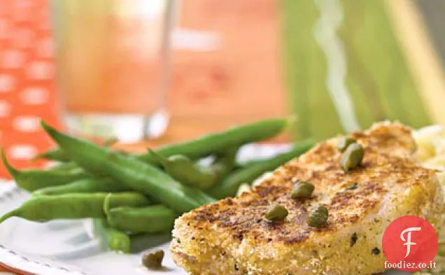 Maiale con salsa di limone e cappero