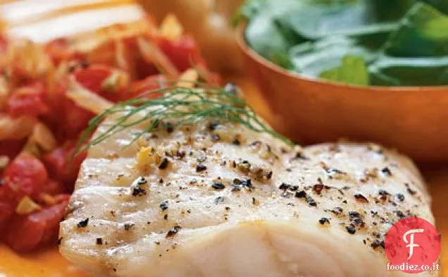 Cernia arrosto con verdure provenzali