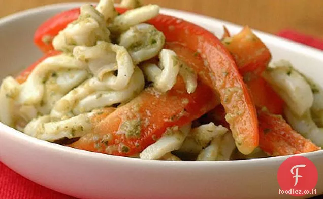 Calamari alla griglia con salsa di capperi al limone