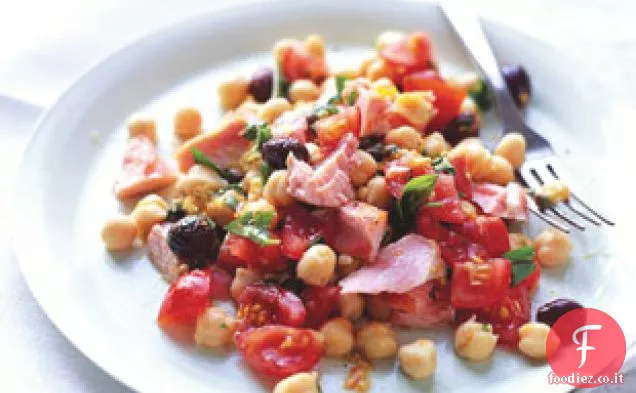 Insalata di Salmone fresco con ceci e Pomodori
