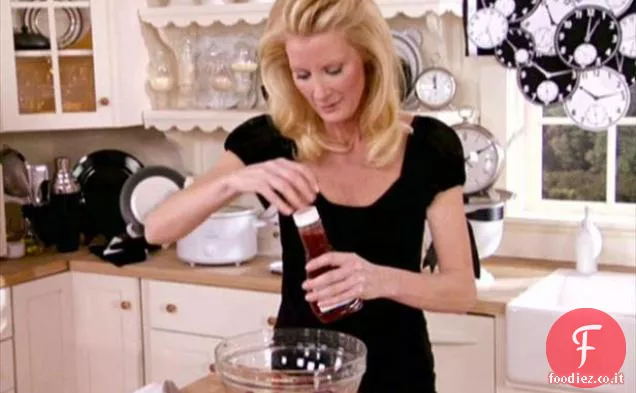 Zucca di ghianda con ripieno di lamponi