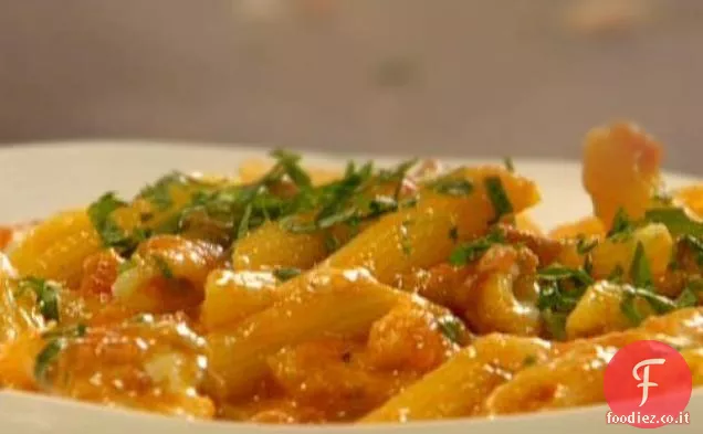 Penne al forno con Salsiccia, Pomodoro e Cavolfiore