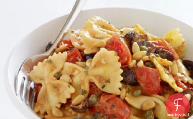 Pasta con Olive Kalamata e Salsa di Pomodorini Arrosto