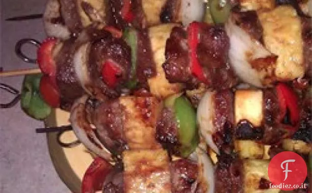 Kabobs di manzo di Teriyaki