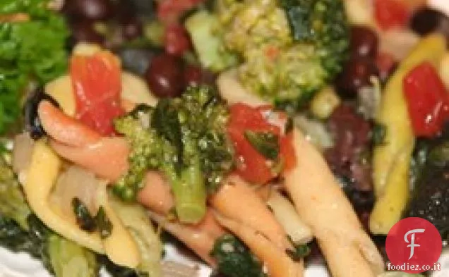 Pasta di spinaci e fagioli neri