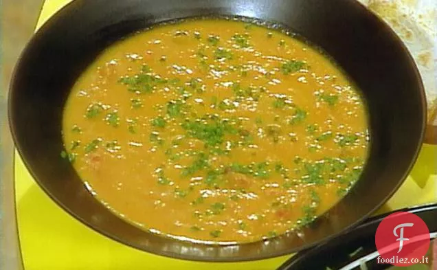 Zuppa di zucca e fagioli neri