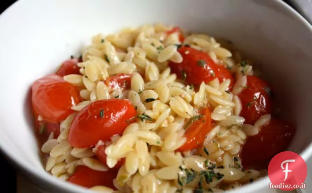 Cena di stasera: Orzo con Pomodorini, Capperi e Limone