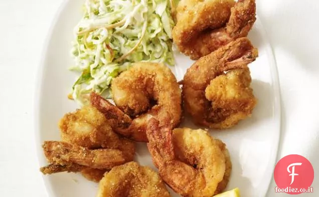 Gamberi fritti con Slaw tartaro
