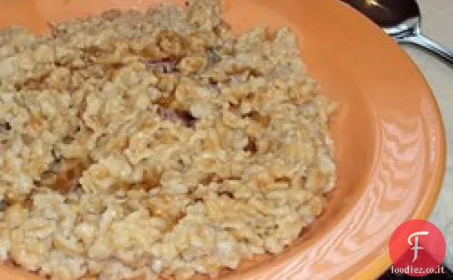 Burro di arachidi e farina d'avena acero