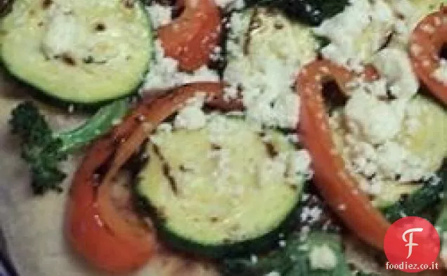 Pizze vegetariane alla griglia individuali