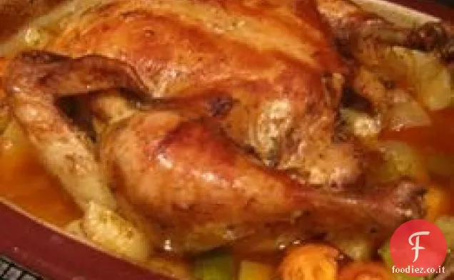 Pollo vegetale arrosto