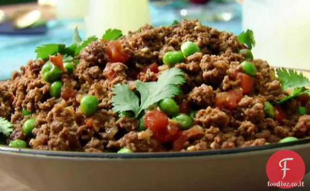 Kheema: carne macinata indiana con piselli