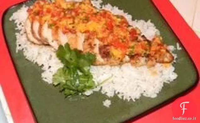 Pollo al coriandolo con salsa di Mango