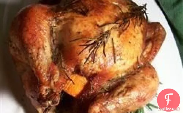 Pollo arrosto alle erbe arancioni