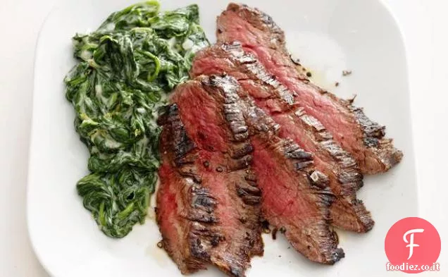 Bistecca con Spinaci Parmigiano