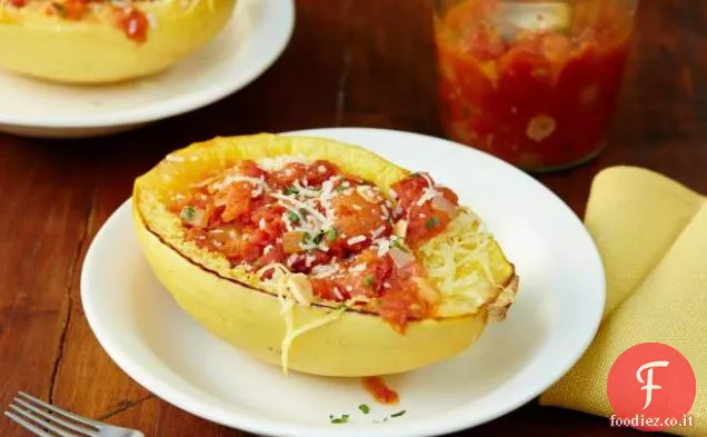 Marinara piccante al pomodoro arrosto con Spaghetti Squash