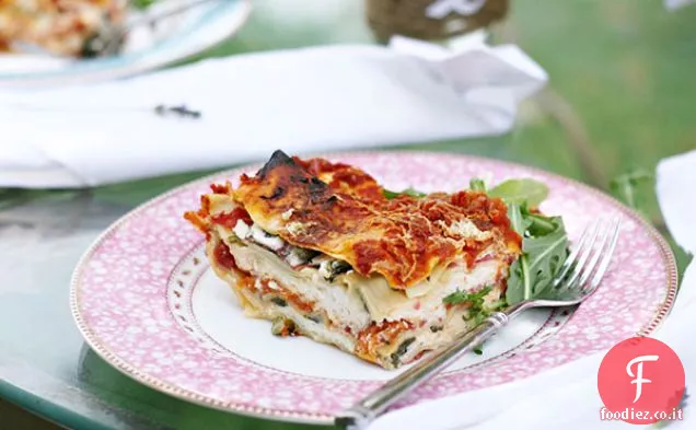 Lasagne al pomodoro e verdure