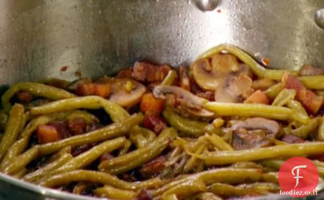 Fagiolini brasati di pancetta