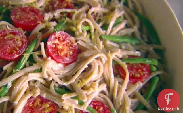 Linguine Integrali con Fagiolini, Ricotta e Limone
