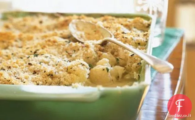 Cavolfiore mantecato con guarnizione di briciole alle erbe