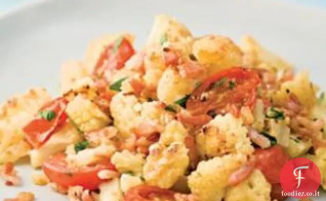 Cavolfiore saltato e pomodori d'uva
