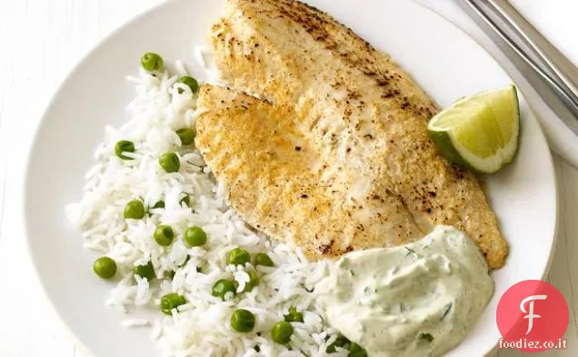 Tilapia Masala con Riso