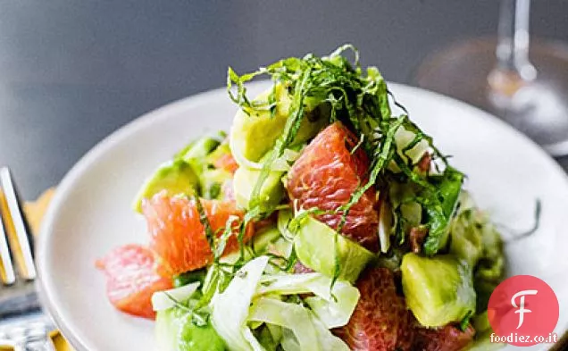 Insalata di avocado, pompelmo e Shiso