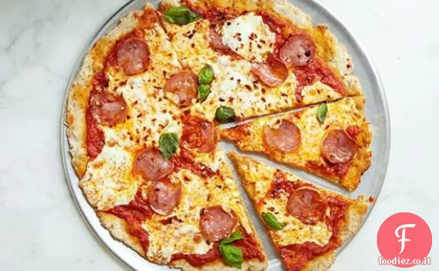 Pizza Integrale con Salumi e Mozzarella