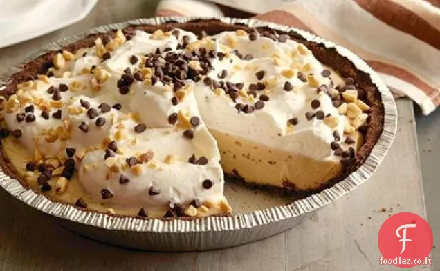 Torta di budino al burro di arachidi al cioccolato