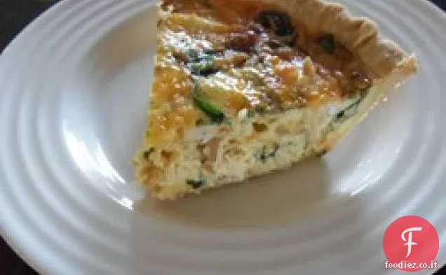 Quiche di spinaci con pollo