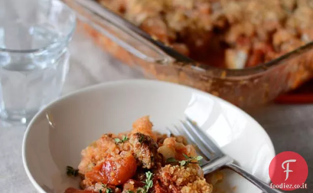 Cavolfiore e pollo salsiccia casseruola