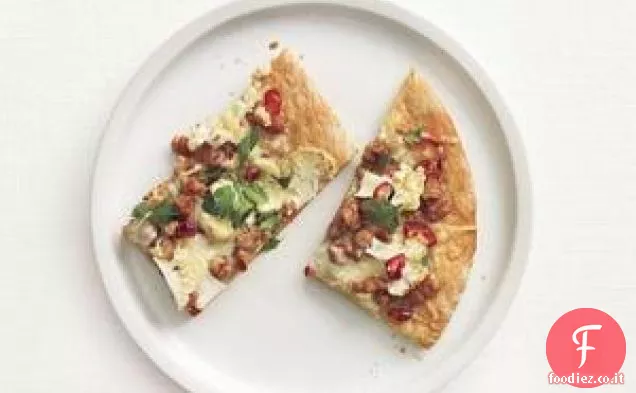 Pane piatto di cavolfiore e salsiccia