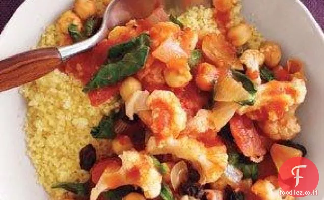 Stufato di cavolfiore e ceci con Couscous