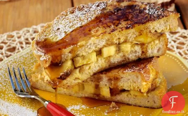 French Toast Panini con Banane alla griglia