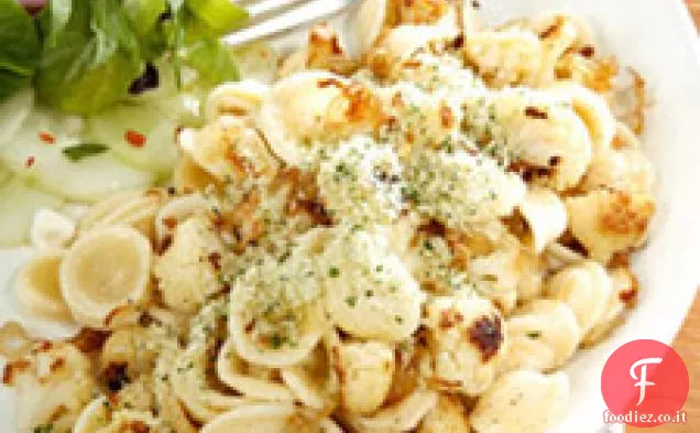 Orecchiette Con Cavolfiore Caramellato, Scalogno ed Erbette