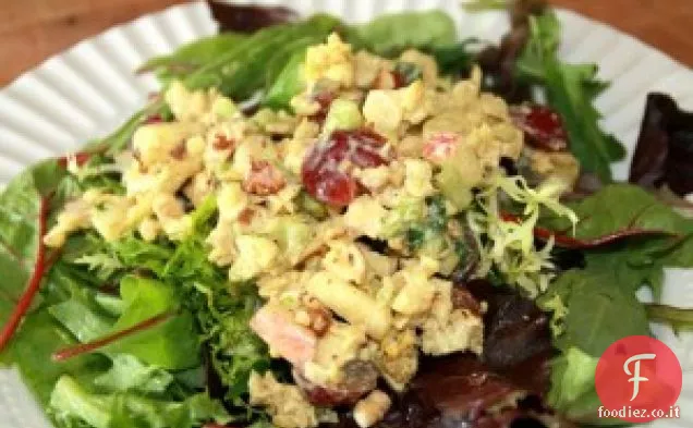 Curry magro pulcino e insalata di cavolfiore