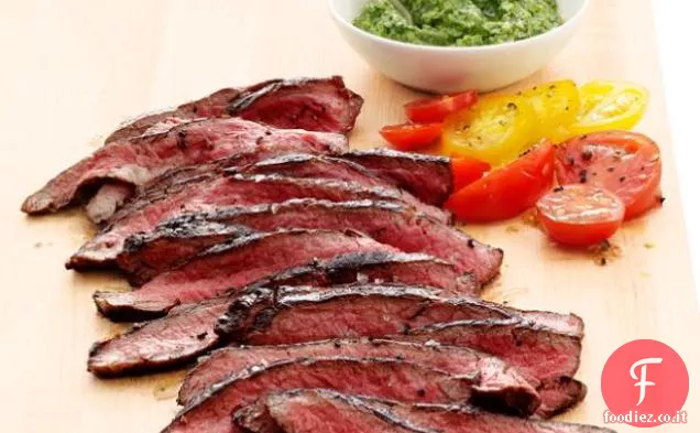 Bistecca al fianco con Salsa Verde