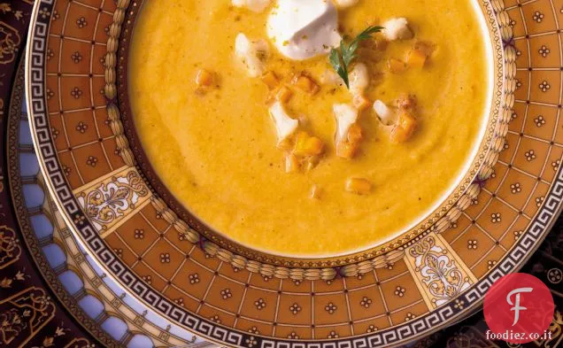 Zuppa di zucca al curry e cavolfiore
