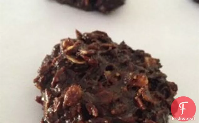 No Cuocere biscotti al cioccolato farina d'avena