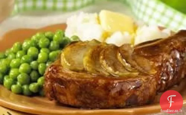 Braciole di maiale glassate alla mela