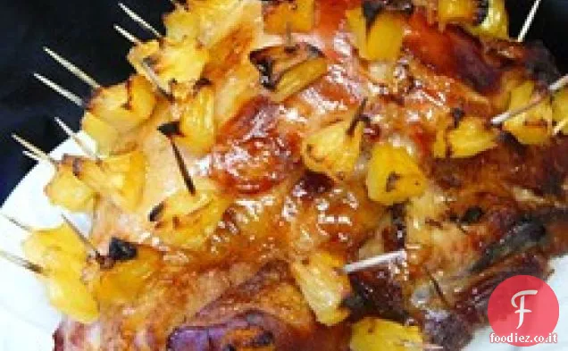 Zucchero di canna e Ananas Prosciutto glassato