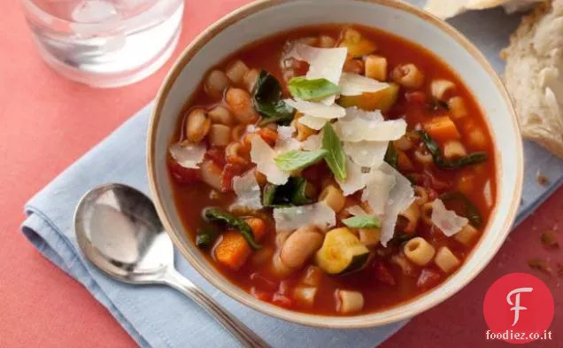 Minestrone con Pasta, Fagioli e Verdure